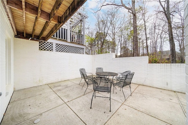1540 Lakewood Pl, Auburn, AL 36801 - view of patio / terrace featuring outdoor dining area and fence