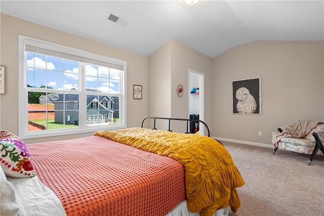 1835 Solamere Ct, Auburn, AL 36832 - carpeted bedroom featuring lofted ceiling and baseboards