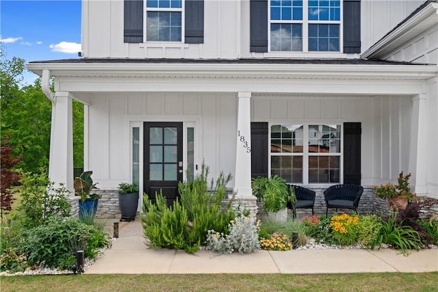 1835 Solamere Ct, Auburn, AL 36832 - property entrance with board and batten siding and covered porch