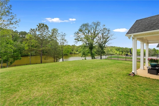 1835 Solamere Ct, Auburn, AL 36832 - view of yard with a water view and a patio