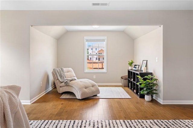 1835 Solamere Ct, Auburn, AL 36832 - sitting room featuring wood finished floors and vaulted ceiling