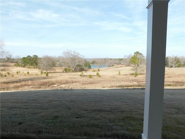 view of yard featuring a rural view