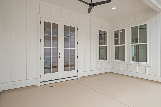3022 Yards Ln, Opelika, AL 36801 - view of patio / terrace with french doors and a ceiling fan