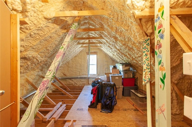 view of attic