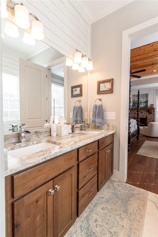 bathroom featuring vanity