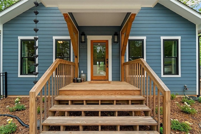 view of doorway to property