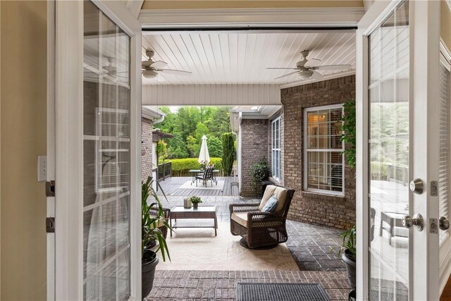 2182 Conservation Dr, Auburn, AL 36879 - view of patio / terrace with ceiling fan and outdoor dining space