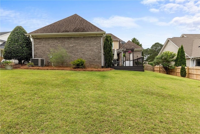 2182 Conservation Dr, Auburn, AL 36879 - view of yard with cooling unit and a pergola