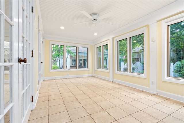 335 Woodfield Dr, Auburn, AL 36830 - unfurnished sunroom with crown molding and tile patterned floors