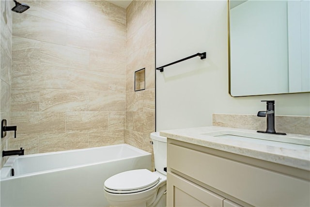 2307 Alpha Dr, Phenix City, AL 36867 - full bathroom featuring toilet,  shower combination, and vanity