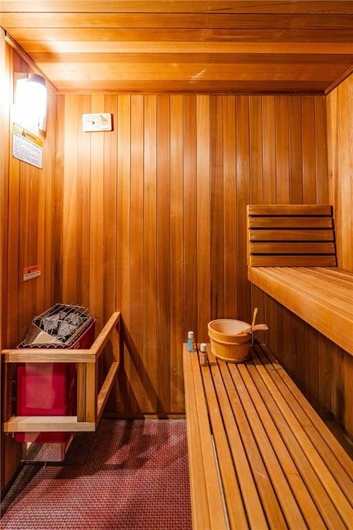 56 Peachwood Dr, Tallassee, AL 36078 - sauna / steam room featuring wooden ceiling and wooden walls