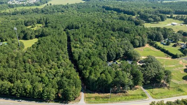 aerial view with a rural view