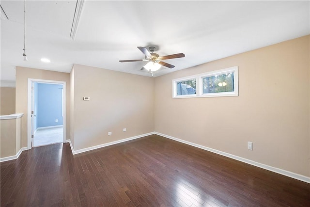 2133 W Farmville Rd W, Auburn, AL 36879 - unfurnished room featuring attic access, baseboards, and a ceiling fan