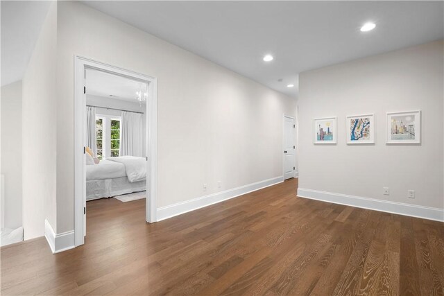 1321 Falls Crest Dr, Auburn, AL 36830 - spare room featuring dark wood-type flooring, baseboards, and recessed lighting