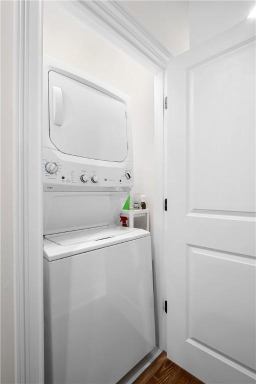 1321 Falls Crest Dr, Auburn, AL 36830 - laundry area with laundry area and stacked washer and dryer