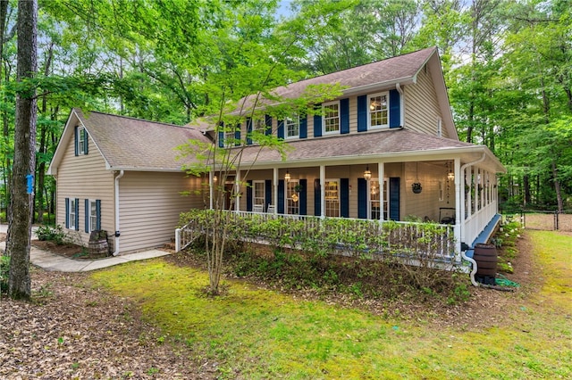 view of front of home with a porch