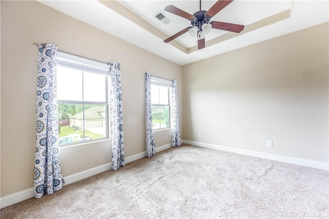 167 Vinci Way, Auburn, AL 36830 - carpeted spare room with plenty of natural light, ceiling fan, a raised ceiling, and baseboards