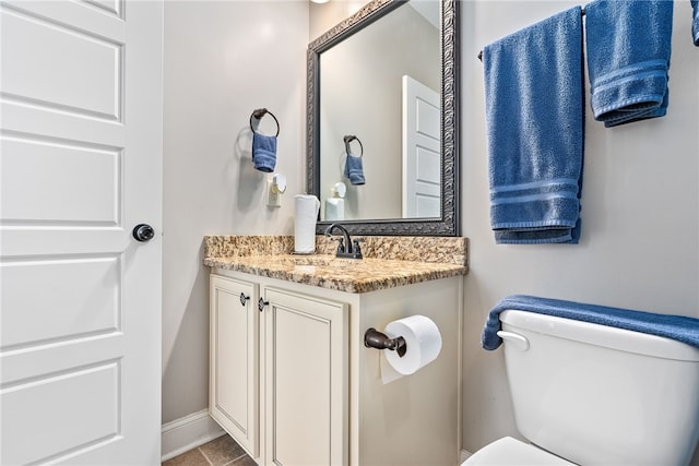 4164 Creekview Ct, Auburn, AL 36832 - half bathroom with vanity and tile patterned floors