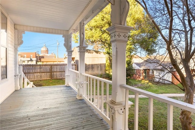 view of wooden deck