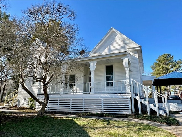 view of front facade with a porch