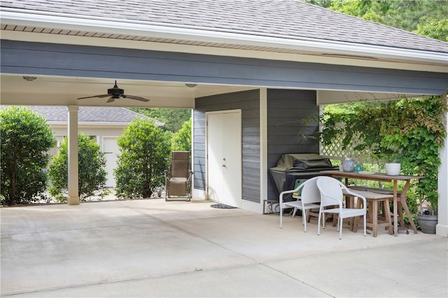 3412 Double Eagle Ln, Opelika, AL 36801 - view of patio with a ceiling fan and area for grilling
