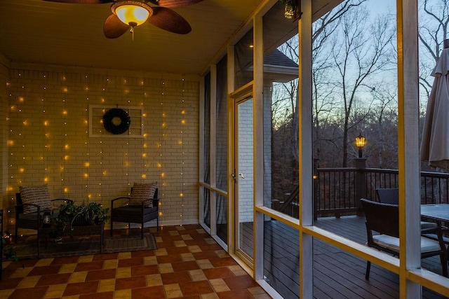 255 Hedgerow Cir, Auburn, AL 36830 - sunroom featuring ceiling fan