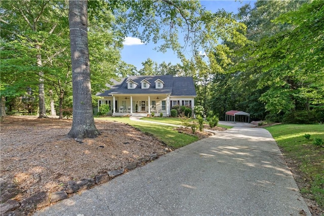 255 Hedgerow Cir, Auburn, AL 36830 - new england style home with covered porch and driveway