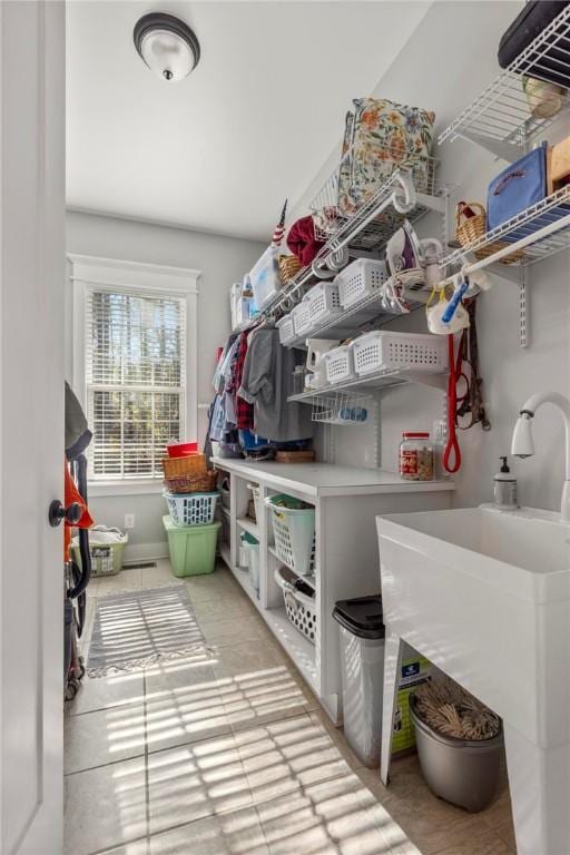 laundry area featuring sink