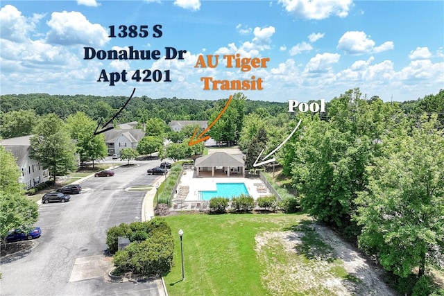 1385 S Donahue Dr Unit 4201, Auburn, AL 36832 - bird's eye view of a pool area
