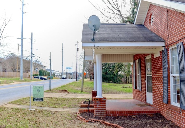 exterior space featuring covered porch