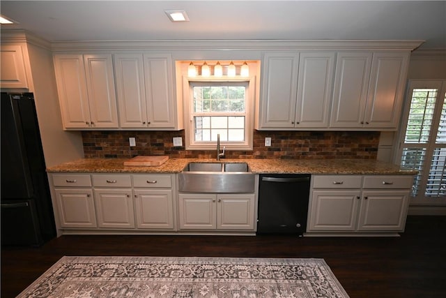 1900 Wrights Mill Rd, Auburn, AL 36830 - kitchen featuring dishwasher, dark wood finished floors, tasteful backsplash, and light stone countertops