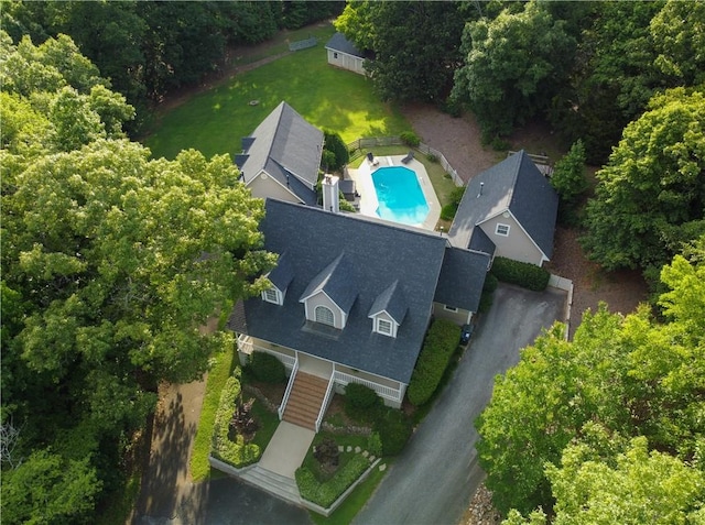 1900 Wrights Mill Rd, Auburn, AL 36830 - view from above of property featuring a pool area