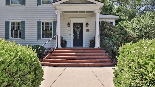 view of doorway to property