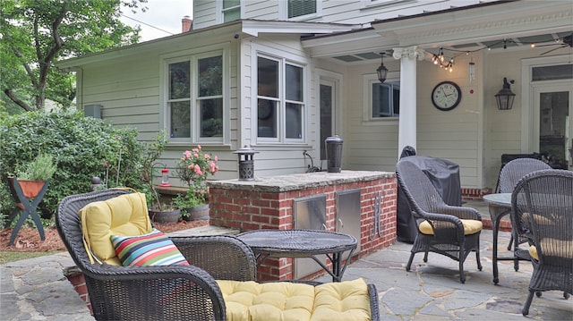 view of patio / terrace featuring grilling area