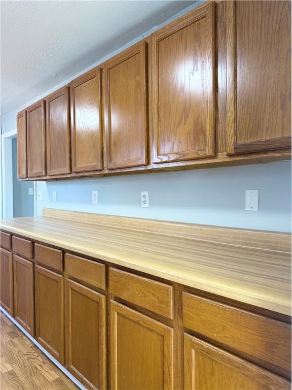 kitchen with light hardwood / wood-style floors