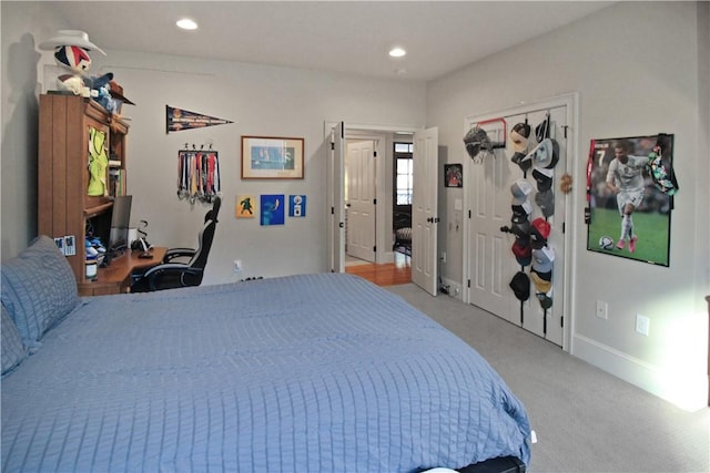 view of carpeted bedroom