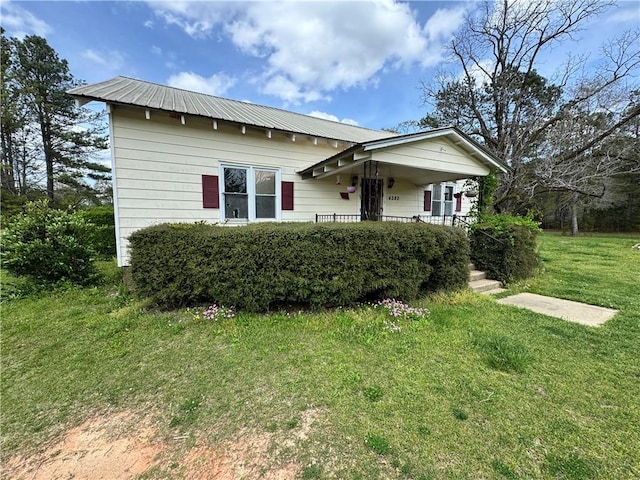 4380 County Road 62, Lafayette, AL 36862 - view of front of property featuring a front lawn and metal roof