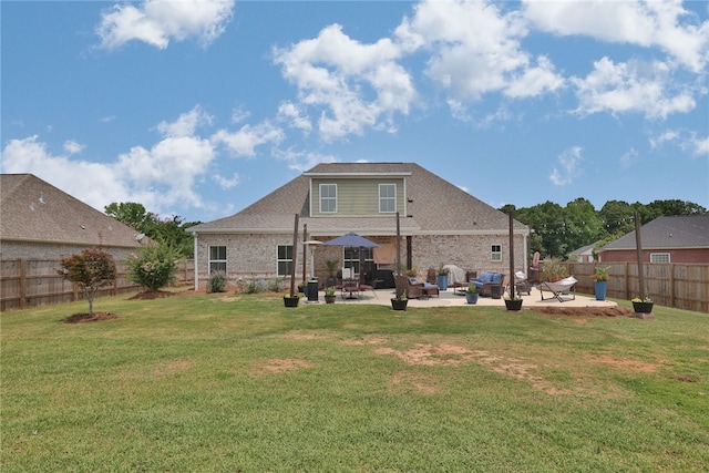 914 E Towne Lake Cir, Opelika, AL 36804 - rear view of property with a patio area and brick siding