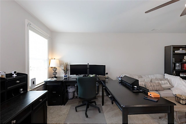 914 E Towne Lake Cir, Opelika, AL 36804 - office with a ceiling fan and light colored carpet