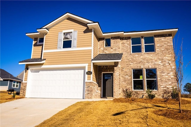 view of front of home featuring a garage