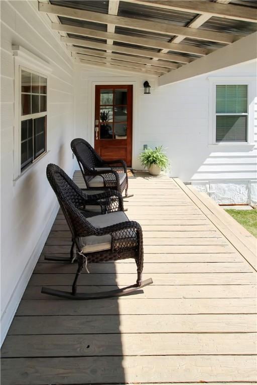 view of wooden deck