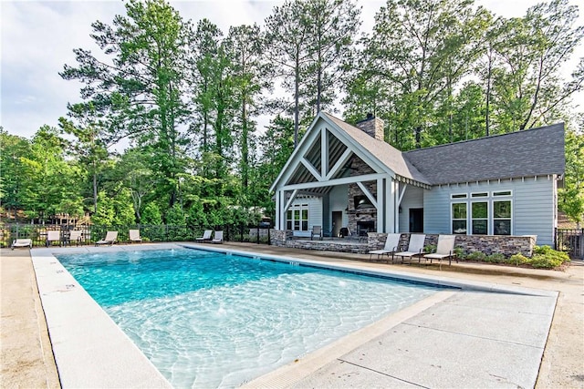 325 Whisper Trce, Tallassee, AL 36078 - view of pool with a patio and view of wooded area