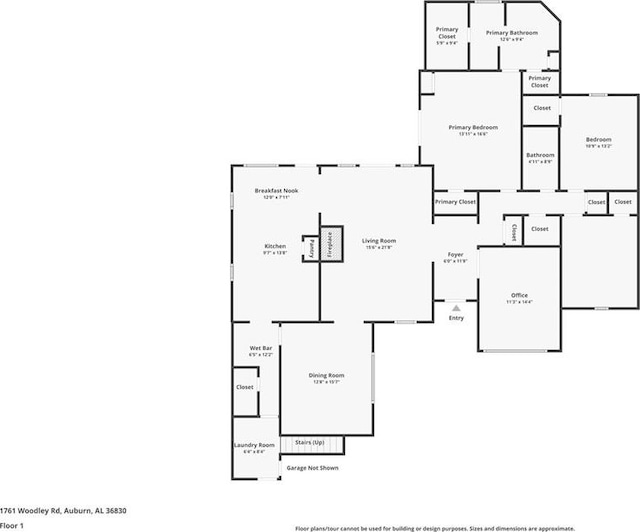 1761 Woodley Rd, Auburn, AL 36830 - view of floor plan / room layout