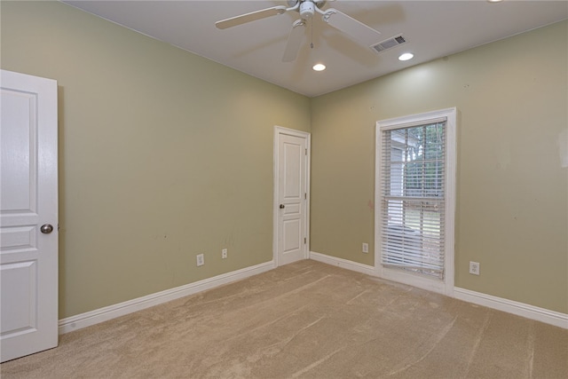 1761 Woodley Rd, Auburn, AL 36830 - carpeted empty room featuring ceiling fan and recessed lighting