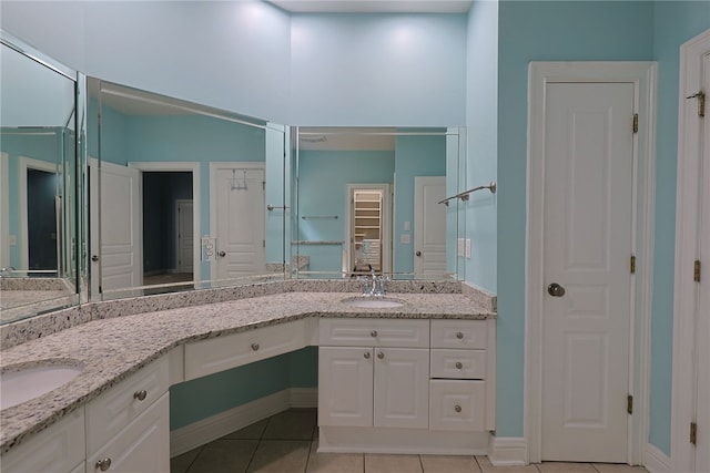 1761 Woodley Rd, Auburn, AL 36830 - bathroom featuring double vanity and tile patterned floors