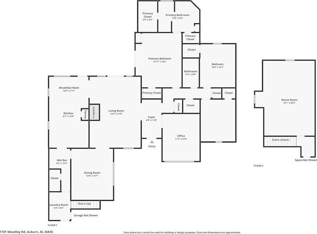 1761 Woodley Rd, Auburn, AL 36830 - view of floor plan / room layout