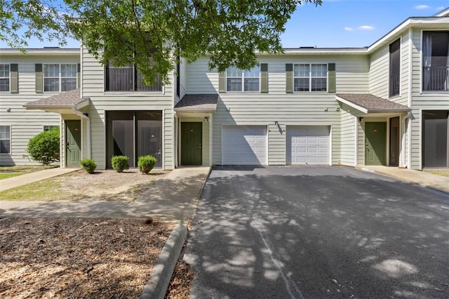 view of property with a garage