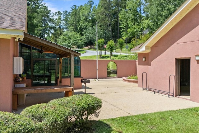 1115 Willow Run, Opelika, AL 36801 - view of patio / terrace with a gate and a sunroom