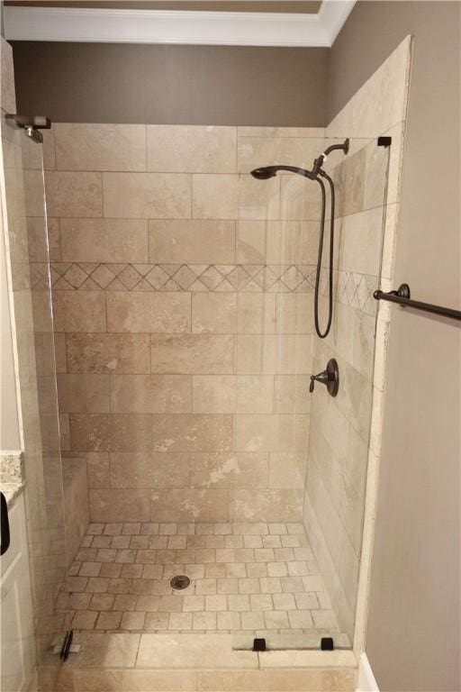 2904 Lone Eagle Ln, Opelika, AL 36801 - full bath with tiled shower and ornamental molding