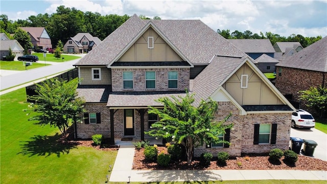 view of front of home with a front yard